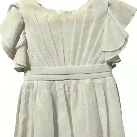 🟠Abaowedding Chiffon Flower Girl Dress with Flutter Sleeves (Size 2-3) - Picture 2 of 5